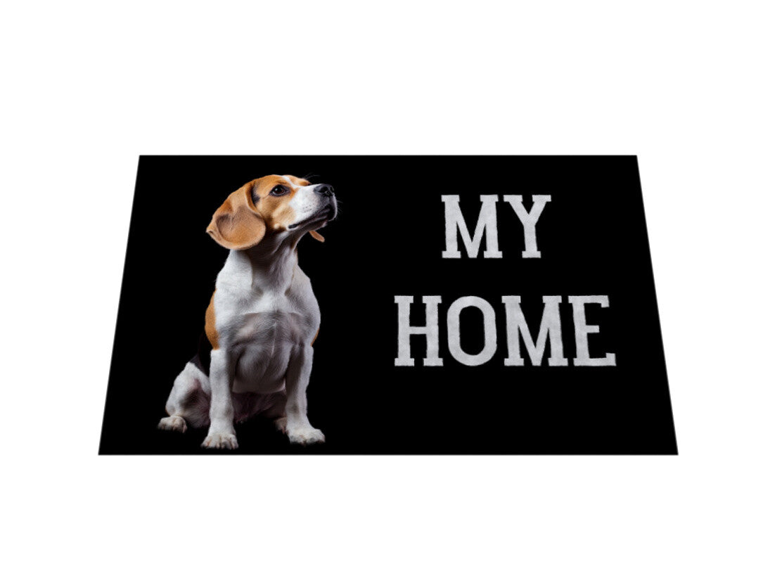 Fußmatte Beagle - My Home" – hunde-shirt.de