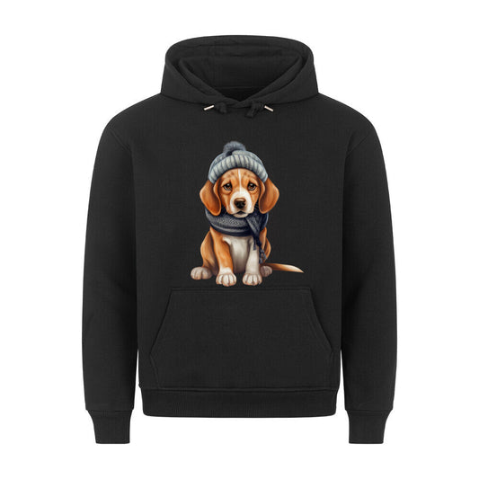 Premium Hoodie Beagle - Winterbub" Schwarz – hunde-shirt.de