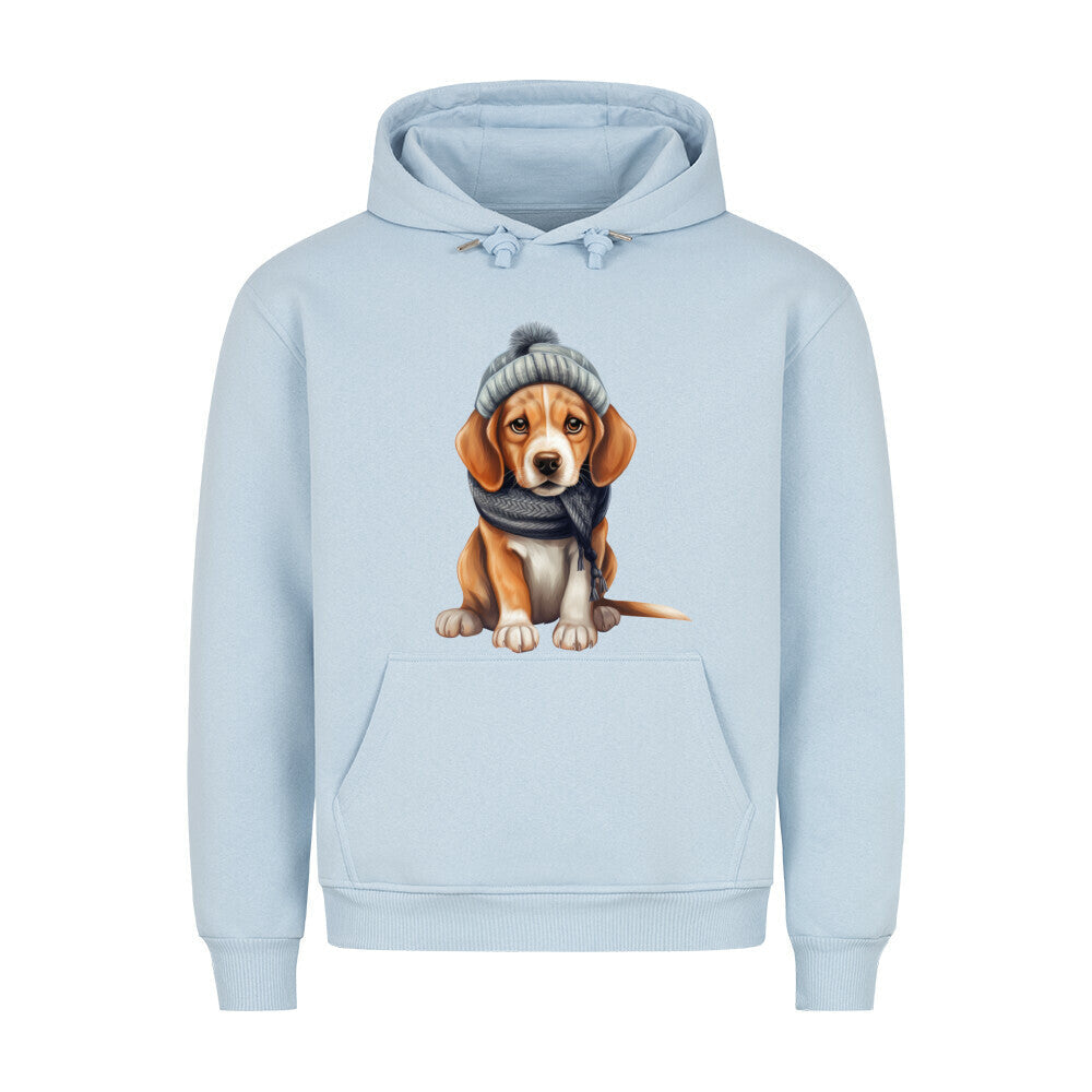 Premium Hoodie Beagle - Winterbub" Babyblau – hunde-shirt.de