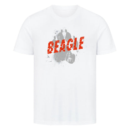 Premium T-Shirt "Beagle - PAW" Weiß – hunde-shirt.de