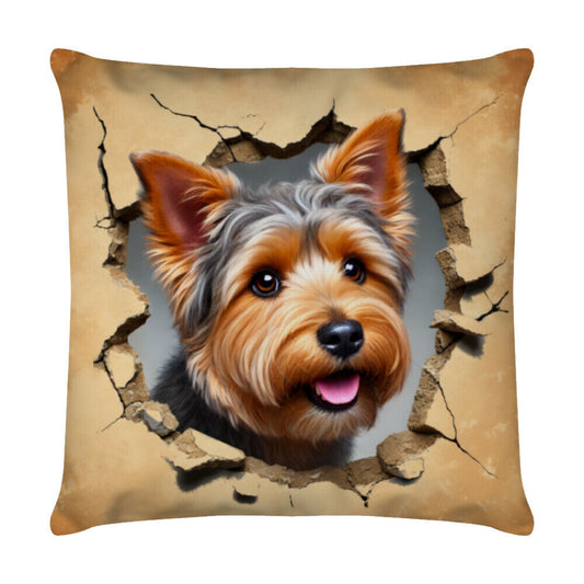 Kissen "Australian Terrier - Look" Weiß – hunde-shirt.de