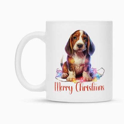 Tasse "Basset Puppy - Merry Christmas" – hunde-shirt.de