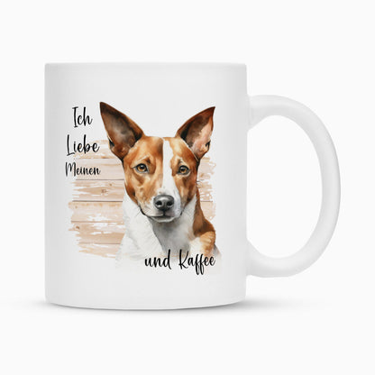 Tasse "Basenji - Ich liebe meinen..." Weiß – hunde-shirt.de