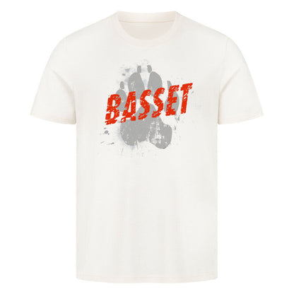 Premium T-Shirt "Basset - PAW" Natural Raw – hunde-shirt.de