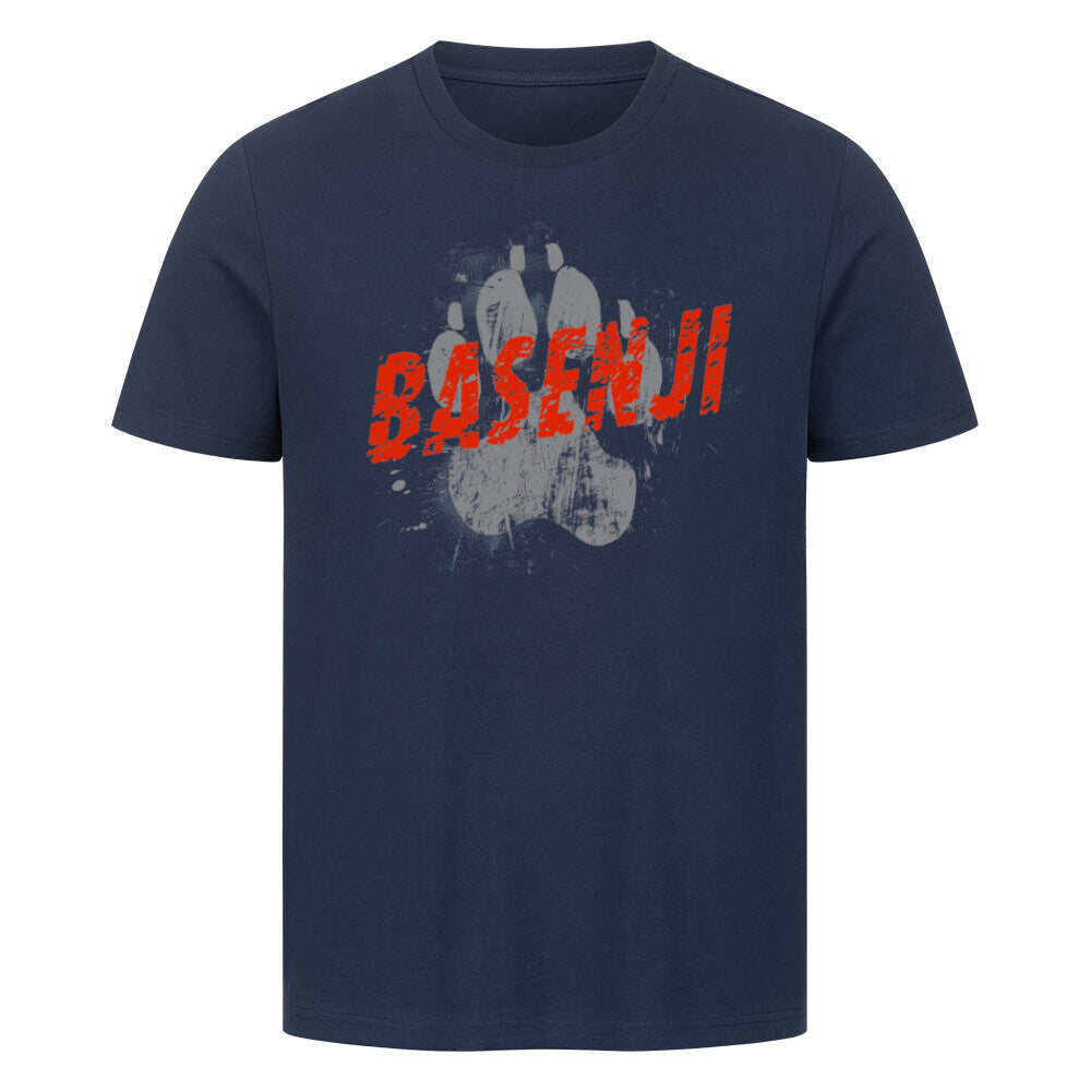 Premium T-Shirt "Basenji - PAW" French Navy – hunde-shirt.de