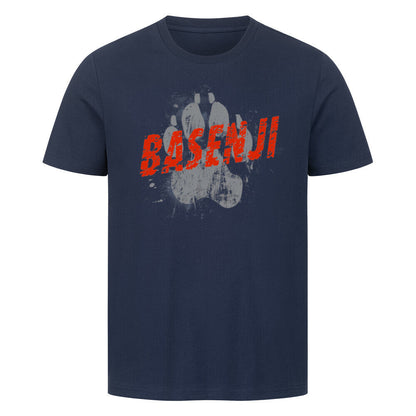 Premium T-Shirt "Basenji - PAW" French Navy – hunde-shirt.de
