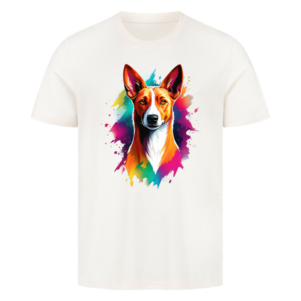 Premium T-Shirt "Basenji - Splash" Natural Raw – hunde-shirt.de
