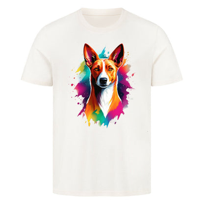 Premium T-Shirt "Basenji - Splash" Natural Raw – hunde-shirt.de