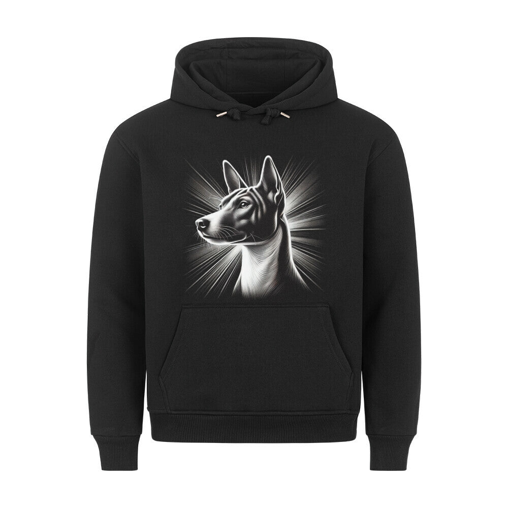 Premium Hoodie "Basenji - Shine" Schwarz – hunde-shirt.de