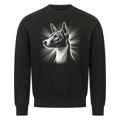 Premium Sweatshirt "Basenji - Shine" Schwarz – hunde-shirt.de