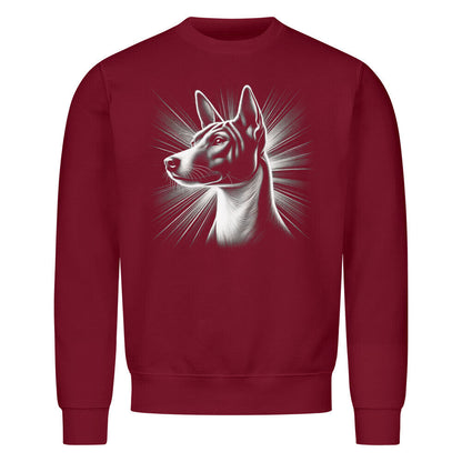 Premium Sweatshirt "Basenji - Shine" Burgunder – hunde-shirt.de