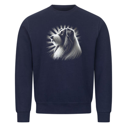 Premium Sweatshirt "Bearded Collie - Shine" Navy Blue – hunde-shirt.de