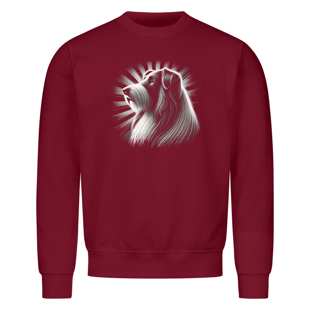 Premium Sweatshirt "Bearded Collie - Shine" Burgunder – hunde-shirt.de