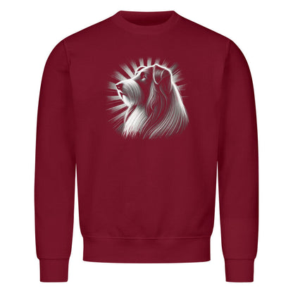 Premium Sweatshirt "Bearded Collie - Shine" Burgunder – hunde-shirt.de