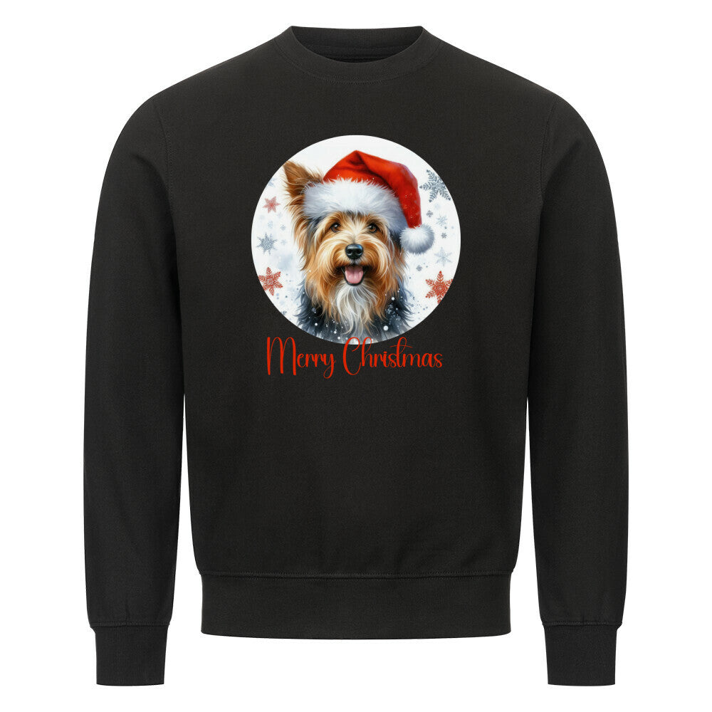 Premium Sweatshirt "Australian Terrier - Merry Christmas" Schwarz – hunde-shirt.de