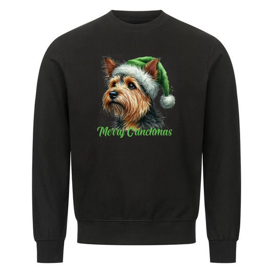 Premium Sweatshirt "Australian Terrier - Merry Grinchmas" Schwarz – hunde-shirt.de