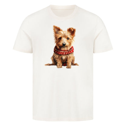 Premium T-Shirt "Australian Terrier - Winter" Natural Raw – hunde-shirt.de