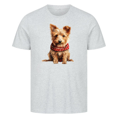 Premium T-Shirt "Australian Terrier - Winter" Heather Grey – hunde-shirt.de