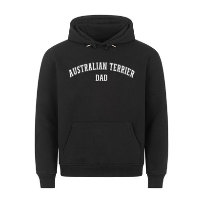 Premium Hoodie "Australian Terrier - DAD" Schwarz – hunde-shirt.de