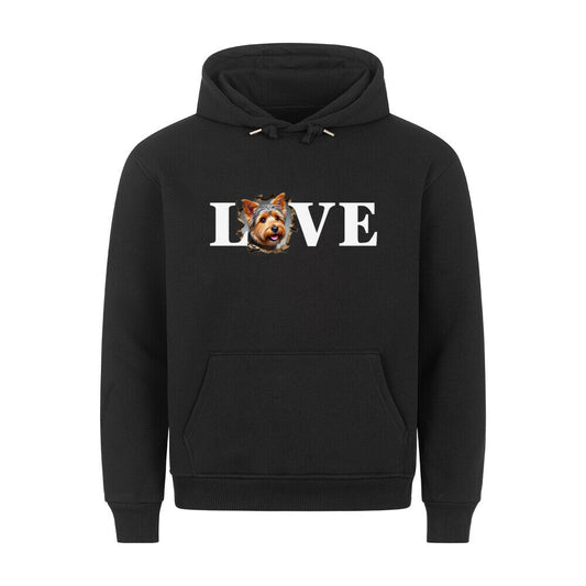 Premium Hoodie "Australian Terrier - LOVE" Schwarz – hunde-shirt.de