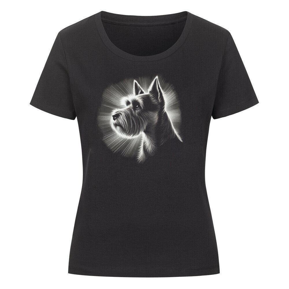 Premium Organic Damen-Shirt "Australian Terrier - Shine" Schwarz – hunde-shirt.de
