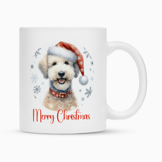 Tasse "Bedlington Terrier - Merry Christmas" Weiß – hunde-shirt.de