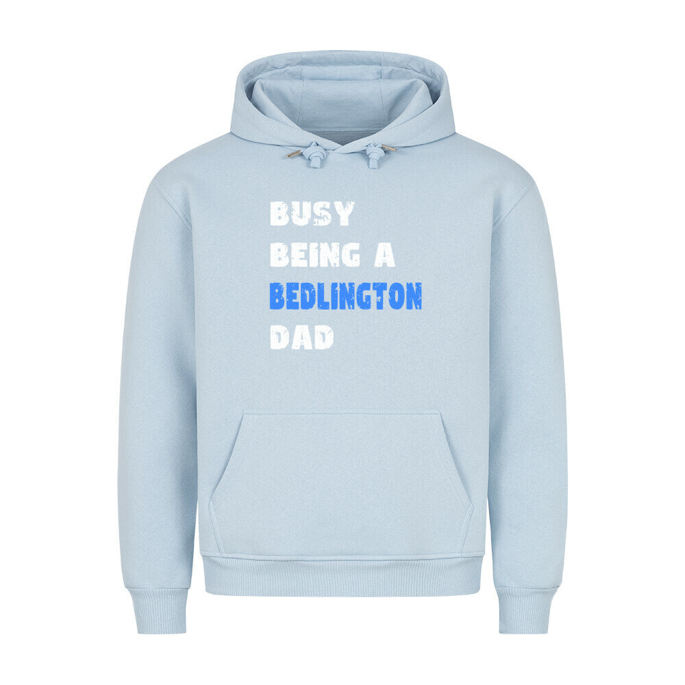 Premium Hoodie Bedlington Terrier - Busy DAD" Babyblau – hunde-shirt.de