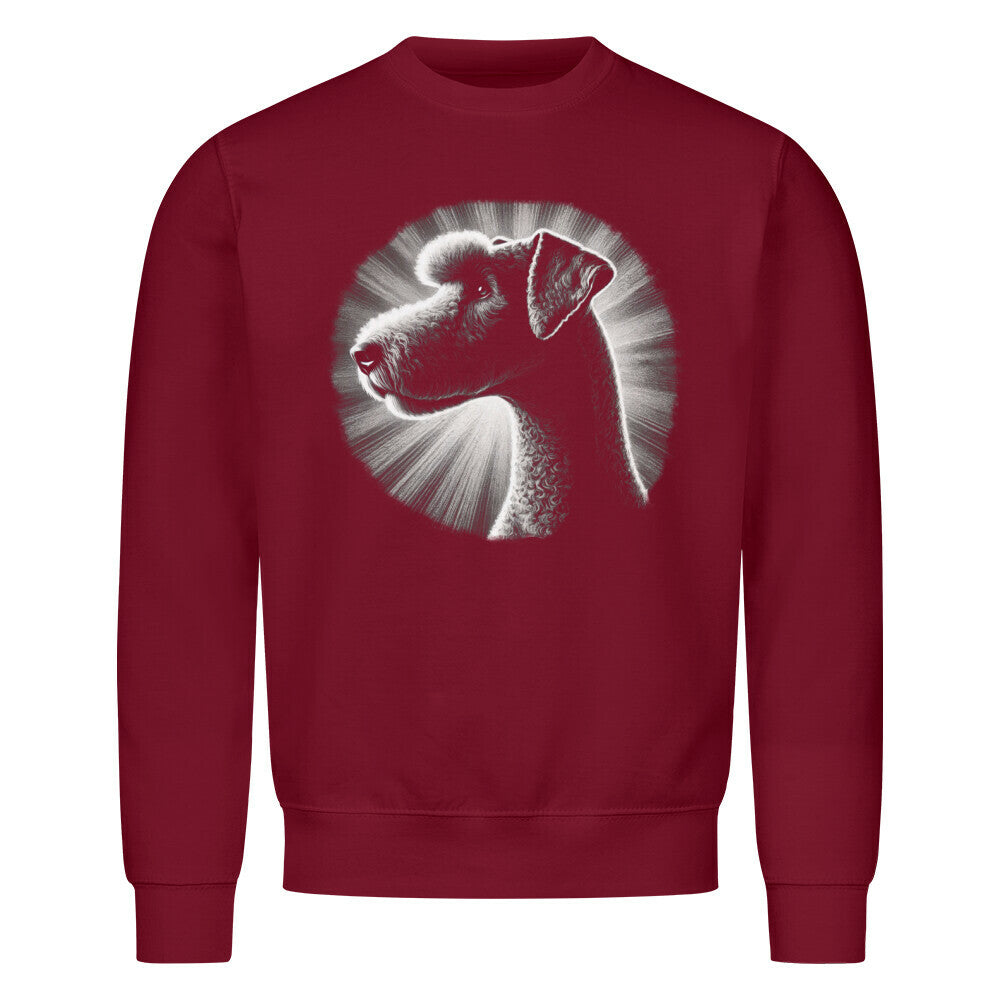 Premium Sweatshirt "Bedlington Terrier - Shine" Burgunder – hunde-shirt.de