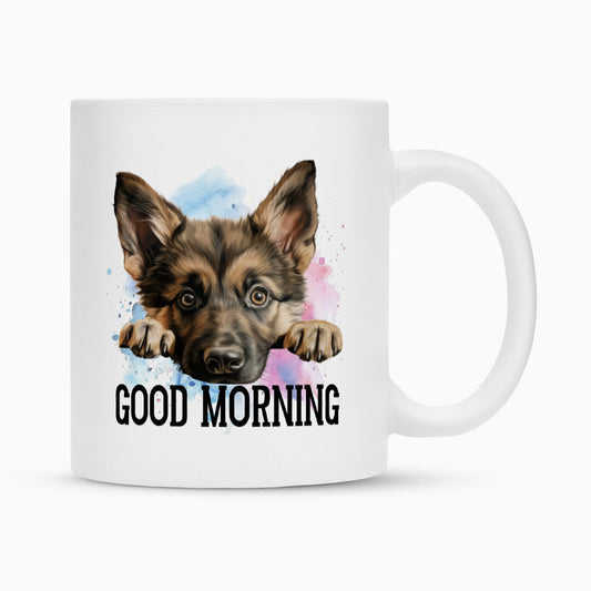 Tasse "Schäferhund - Good Morning" Weiß – hunde-shirt.de