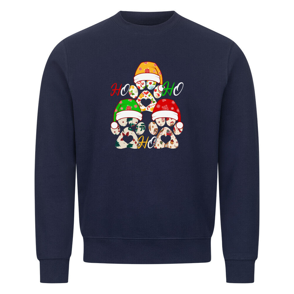 Premium Sweatshirt "HO HO HO ..." Navy Blue – hunde-shirt.de