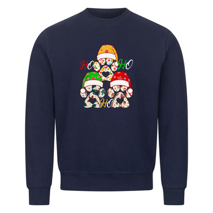 Premium Sweatshirt "HO HO HO ..." Navy Blue – hunde-shirt.de