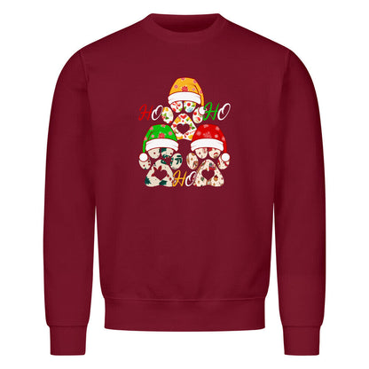 Premium Sweatshirt "HO HO HO ..." Burgunder – hunde-shirt.de
