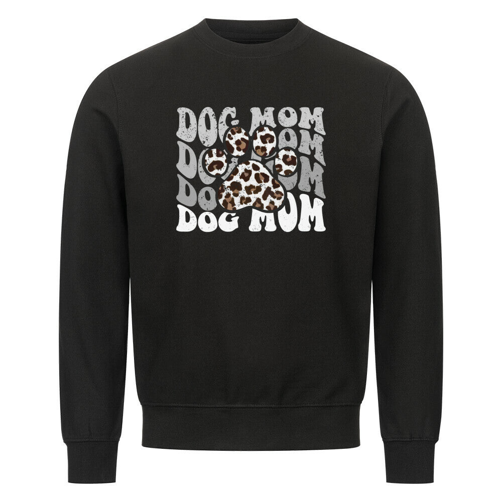Premium Sweatshirt "Dog MOM Paw" Schwarz – hunde-shirt.de