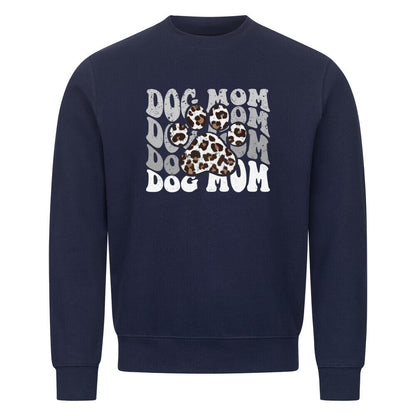 Premium Sweatshirt "Dog MOM Paw" Navy Blue – hunde-shirt.de