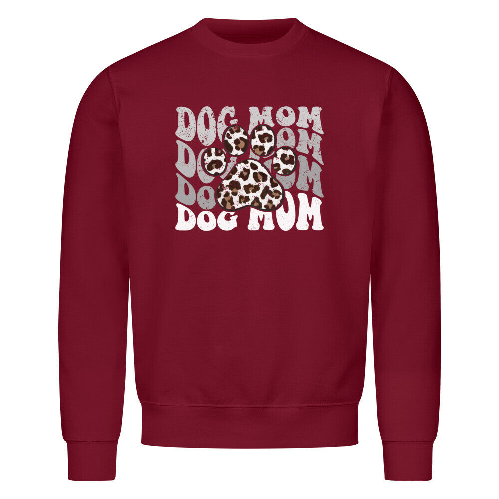 Premium Sweatshirt "Dog MOM Paw" Burgunder – hunde-shirt.de