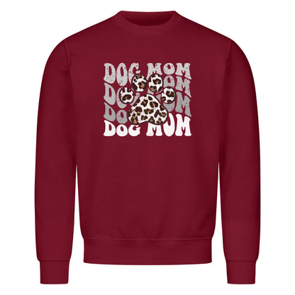 Premium Sweatshirt "Dog MOM Paw" Burgunder – hunde-shirt.de