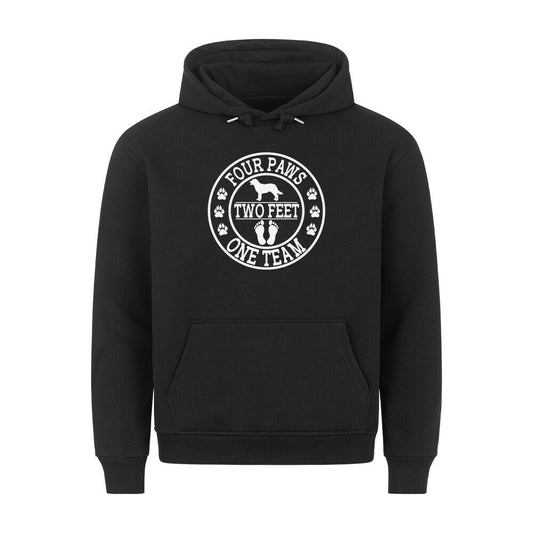 Premium Hoodie "One Team" Schwarz – hunde-shirt.de