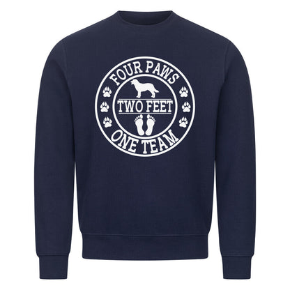 Premium Sweatshirt "One Team" Navy Blue – hunde-shirt.de