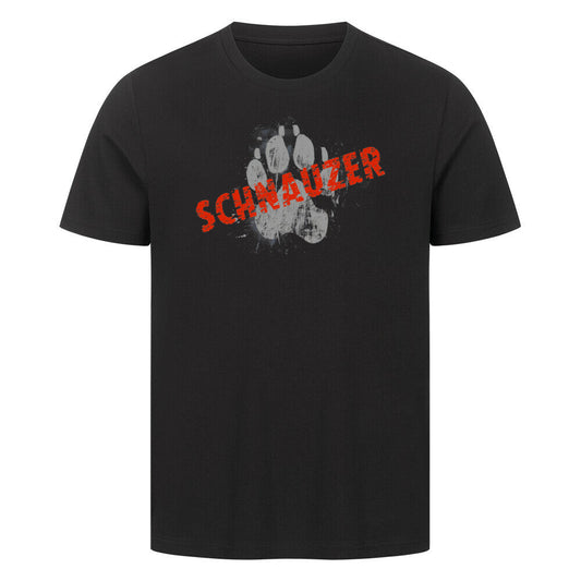 Premium T-Shirt "Zwergschnauzer - PAW" Schwarz – hunde-shirt.de