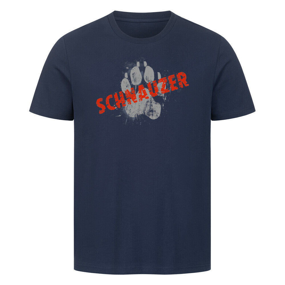 Premium T-Shirt "Zwergschnauzer - PAW" French Navy – hunde-shirt.de