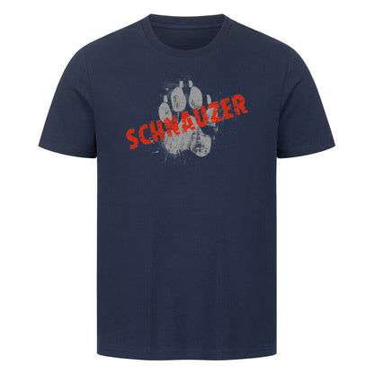 Premium T-Shirt "Zwergschnauzer - PAW" French Navy – hunde-shirt.de
