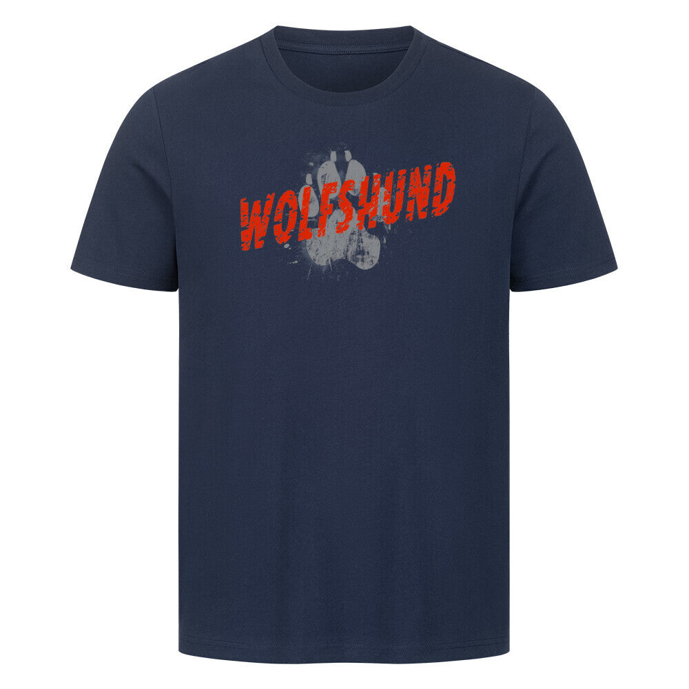 Premium T-Shirt "Irischer Wolfshund - PAW" French Navy – hunde-shirt.de