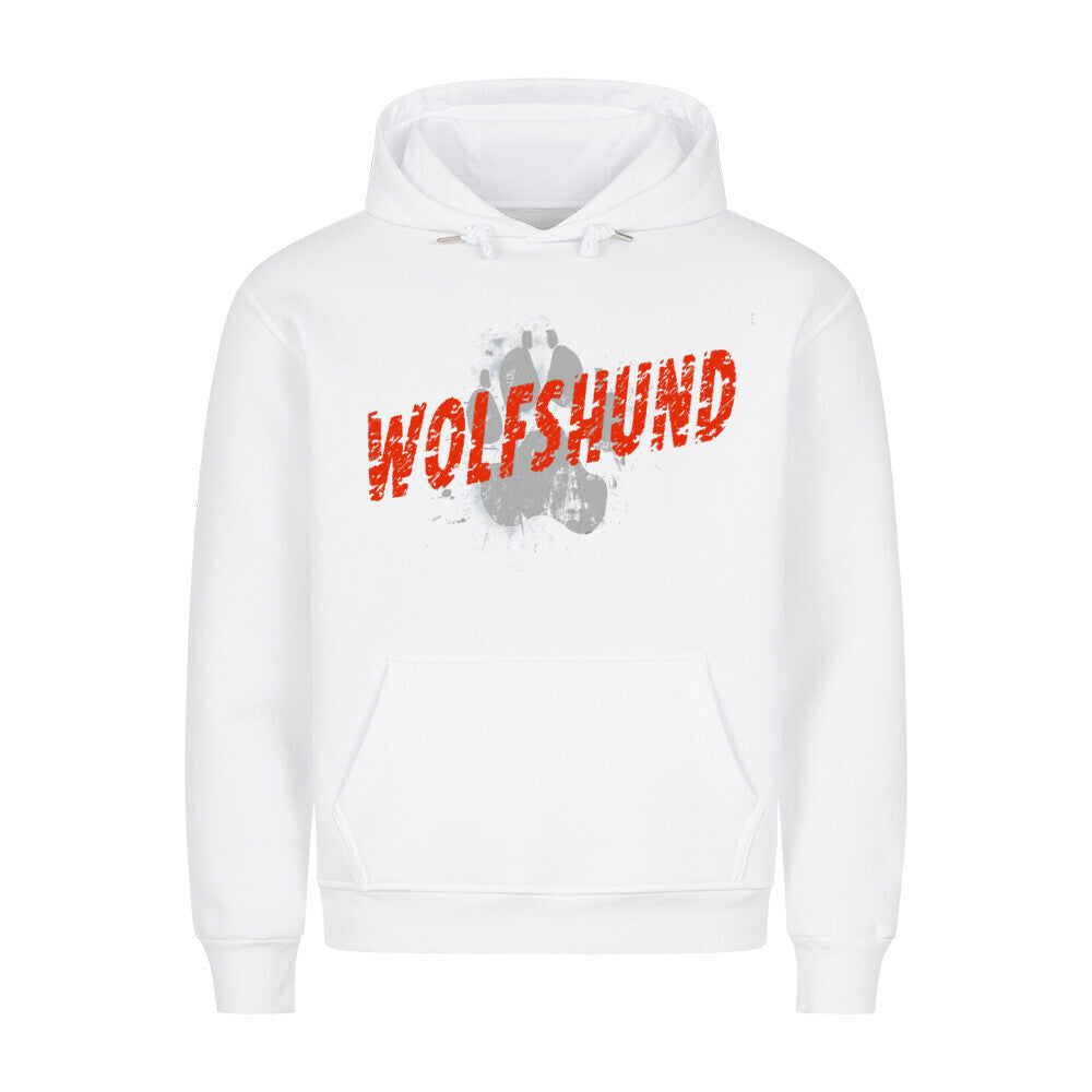Premium Hoodie "Irischer Wolfshund - PAW" Weiß – hunde-shirt.de