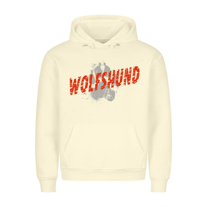 Premium Hoodie "Irischer Wolfshund - PAW" Beige – hunde-shirt.de