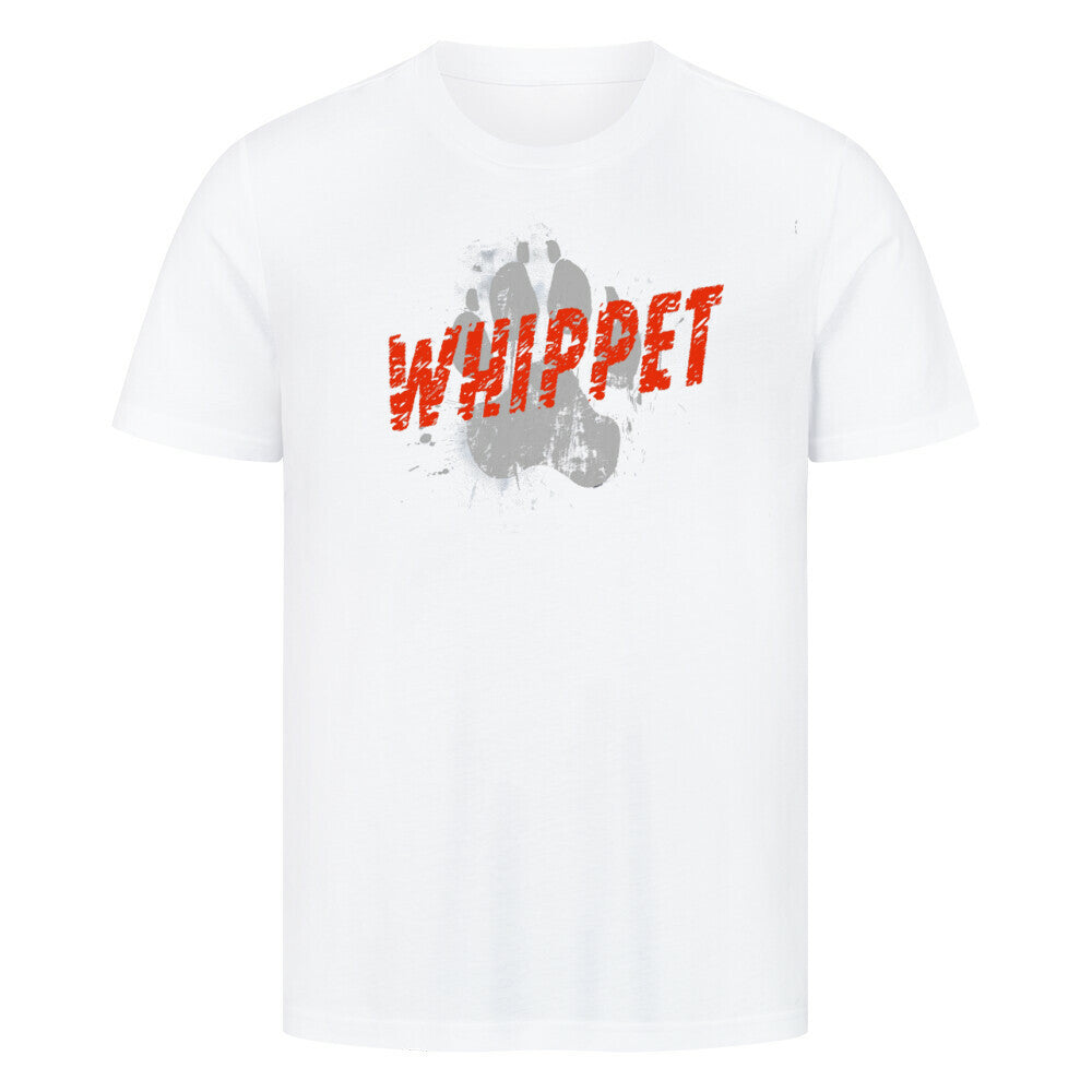 Premium T-Shirt "Whippet - PAW" Weiß – hunde-shirt.de