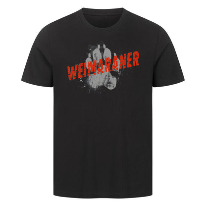 Premium T-Shirt "Weimaraner - PAW" Schwarz – hunde-shirt.de