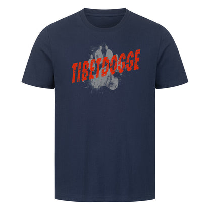 Premium T-Shirt "Tibetdogge - PAW" French Navy – hunde-shirt.de