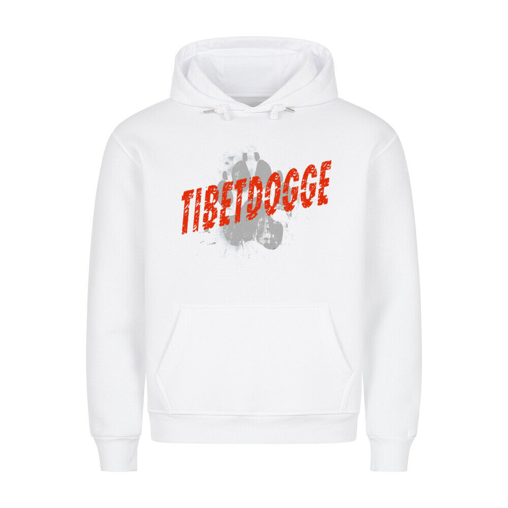 Premium Hoodie "Tibetdogge - PAW" Weiß – hunde-shirt.de