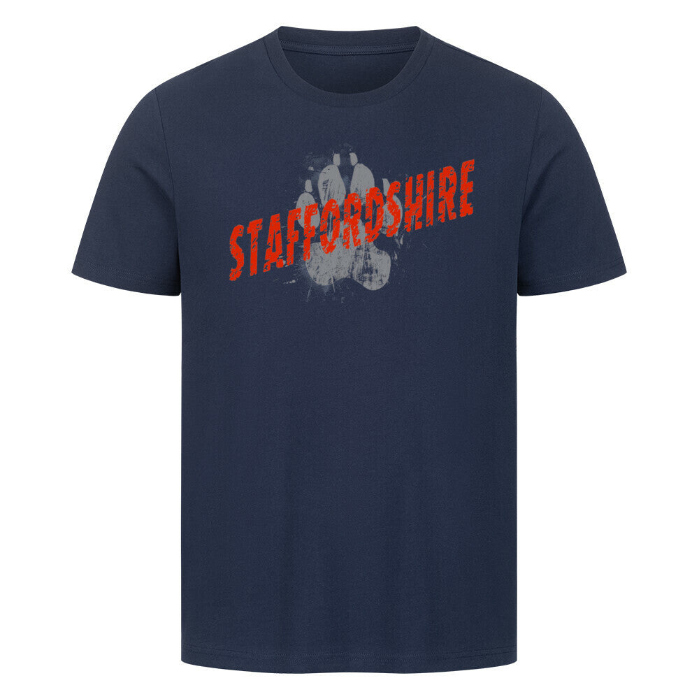 Premium T-Shirt "Staffordshire - PAW" French Navy – hunde-shirt.de