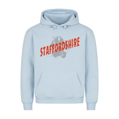 Premium Hoodie "Staffordshire - PAW" Babyblau – hunde-shirt.de